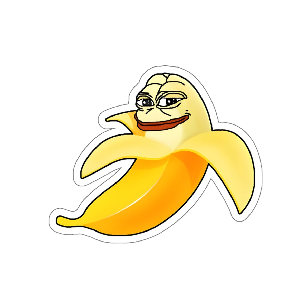 Pepe Potassium Sticker - 6" × 6" / White - Pepe Merchandise