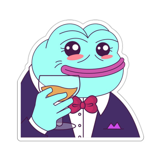 UWU PEPE Sticker - 2" × 2" / White - Pepe Merchandise