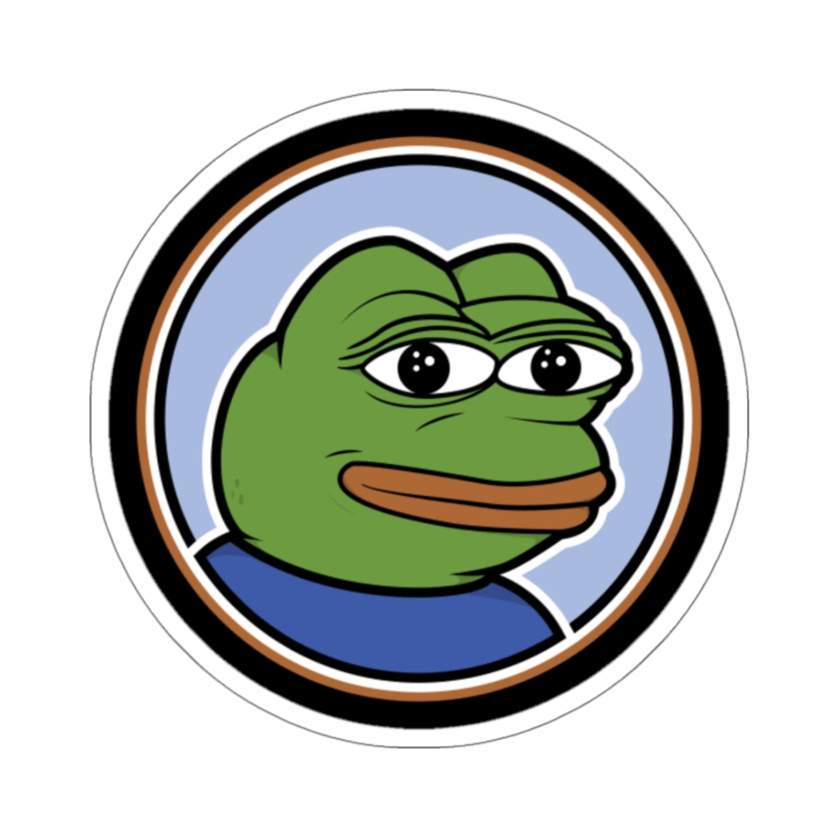 PEPE The Frog Meme Sticker - 3" × 3" / White - Pepe Merchandise