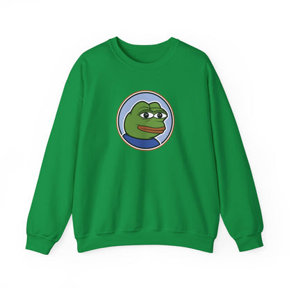 Pepe Circle Heavy Blend Sweatshirt - Irish Green / S - Pepe Merchandise