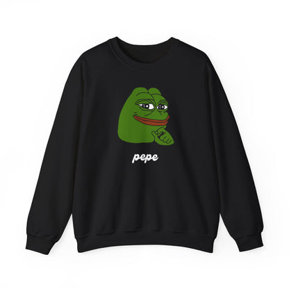 Pepe Smug Heavy Blend Sweatshirt - Black / S - Pepe Merchandise