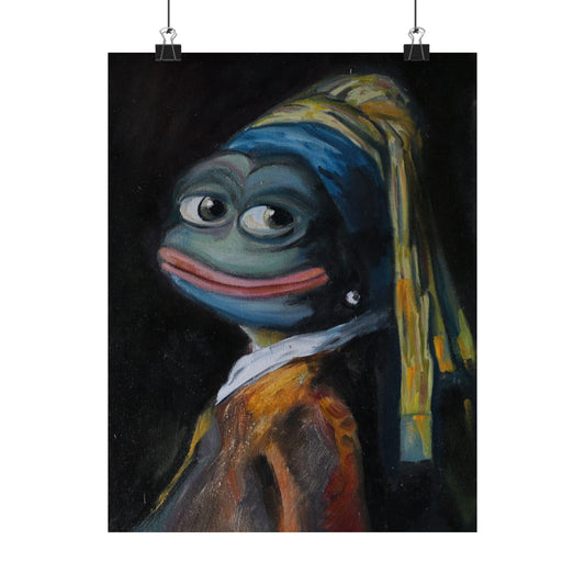 PEPE Pearl Earring Poster - 10" x 13" / Matte - Pepe Merchandise