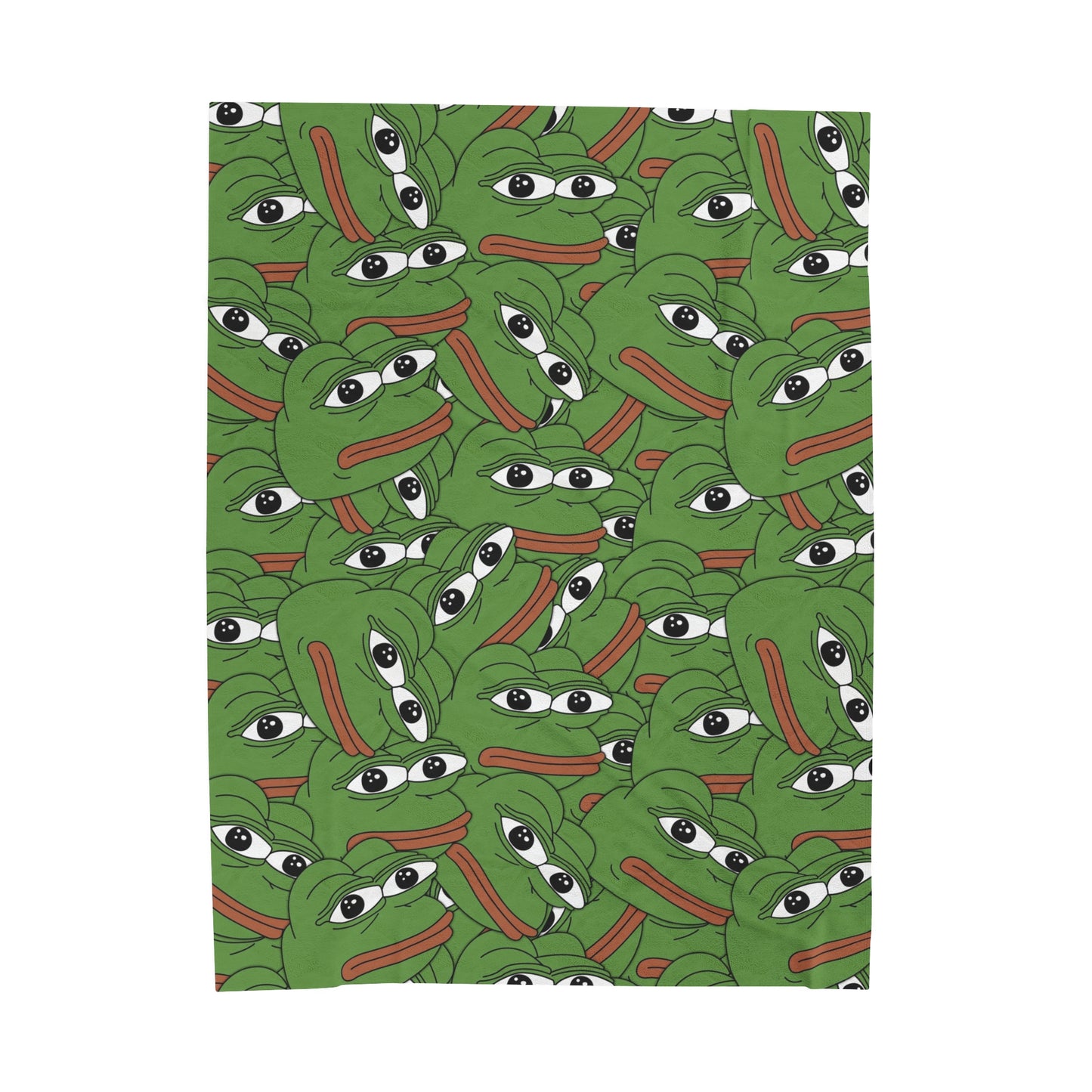 Pepe Velveteen Plush Blanket - 60" × 80" - Pepe Merchandise