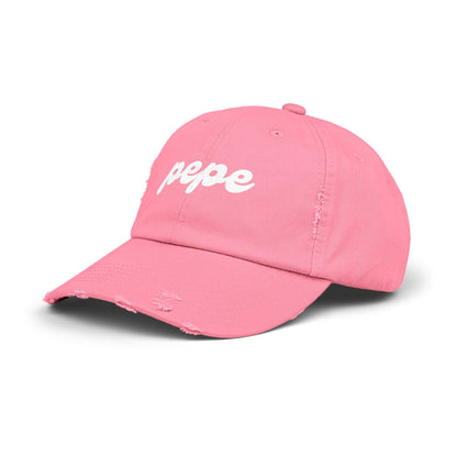 Pepe Pink Distressed Cap - True Pink / One size - Pepe Merchandise