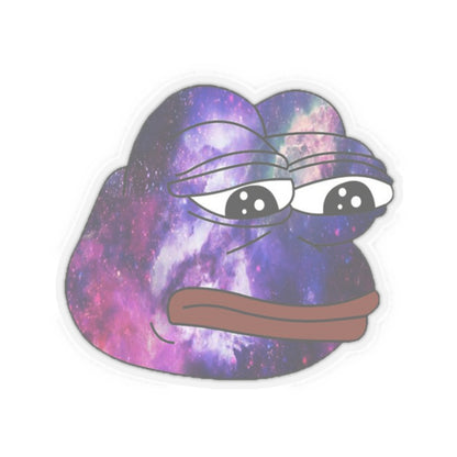 PEPE Sad Galactic Pepe The Frog Sticker - 2" × 2" / Transparent - Pepe Merchandise