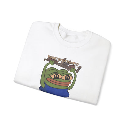 Pepe Gun Safety Heavy Blend Sweatshirt - Irish Green / S - Pepe Merchandise