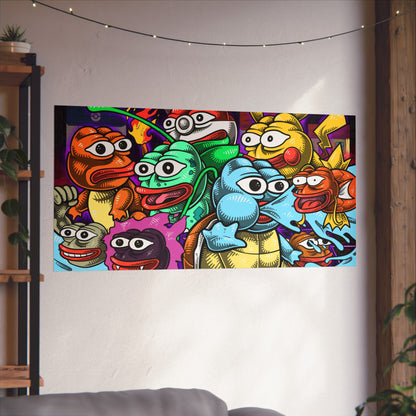 PEPEMON In PepeTown Poster - 20" x 10" / Matte - Pepe Merchandise