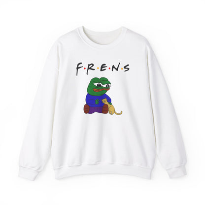 Pepe Frens Heavy Blend Sweatshirt - White / S - Pepe Merchandise