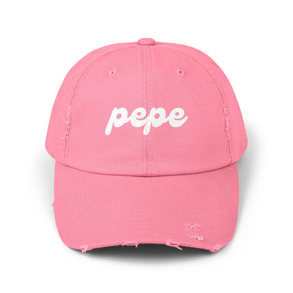 Pepe Pink Distressed Cap - True Pink / One size - Pepe Merchandise