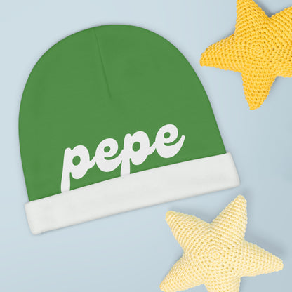 Pepe Baby Beanie - One size / White - Pepe Merchandise