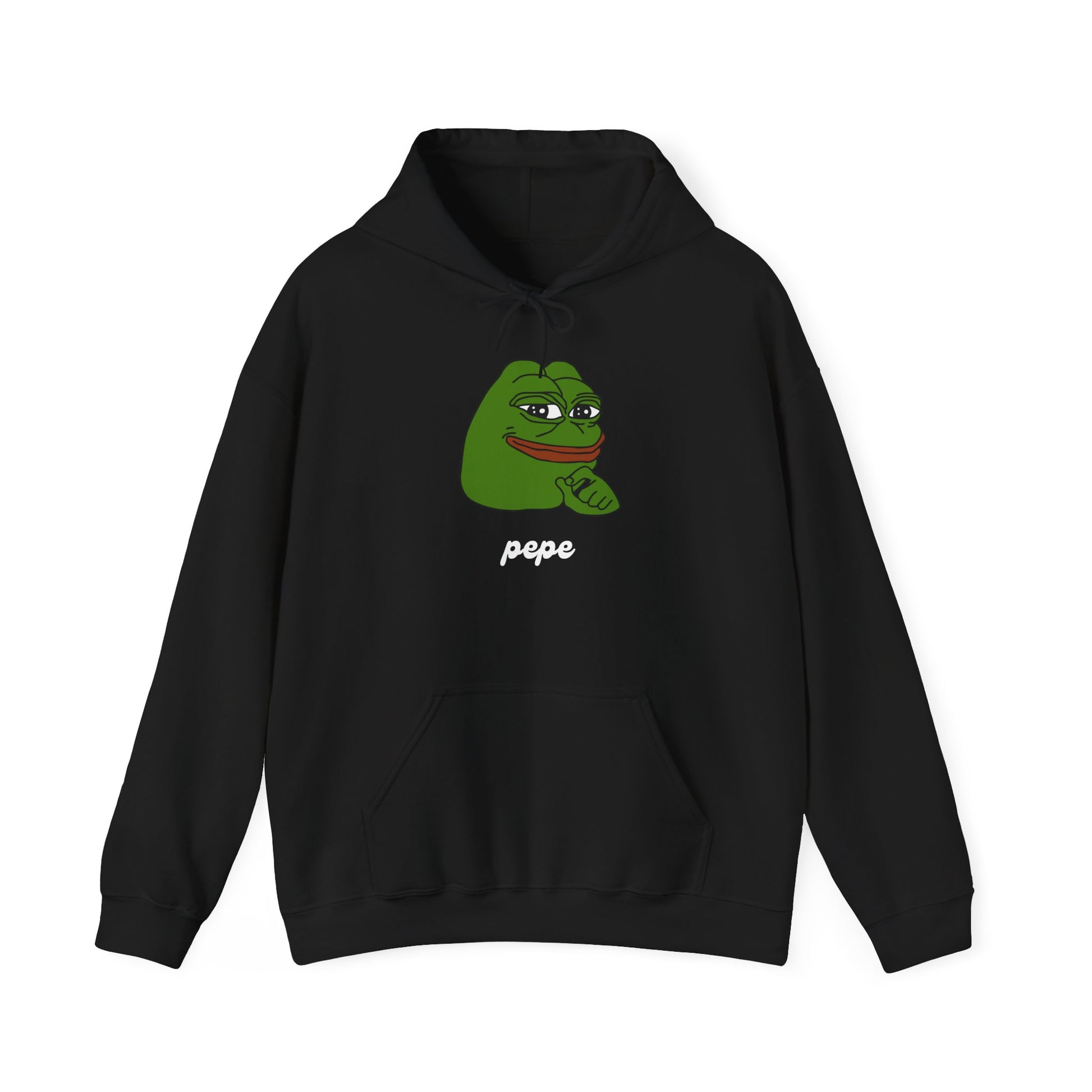 Pepe Smug Heavy Blend Hoodie - S / Black - Pepe Merchandise