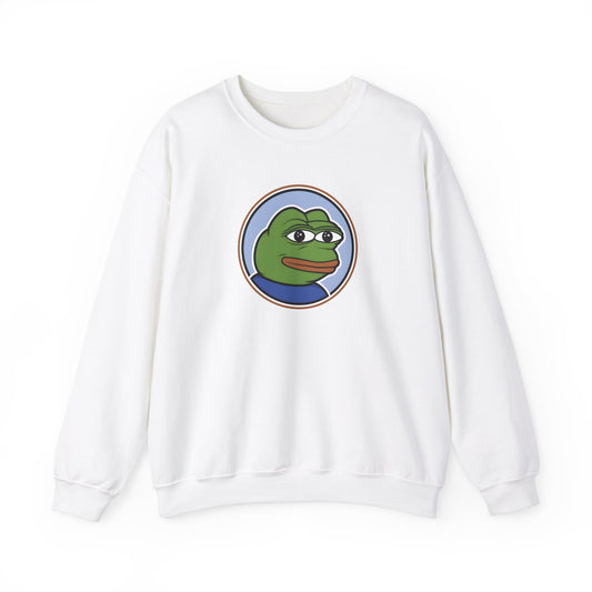 Pepe Circle Heavy Blend Sweatshirt - White / S - Pepe Merchandise