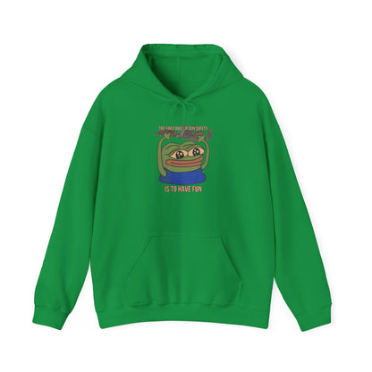 Pepe Gun Safety Heavy Blend Hoodie - S / Irish Green - Pepe Merchandise