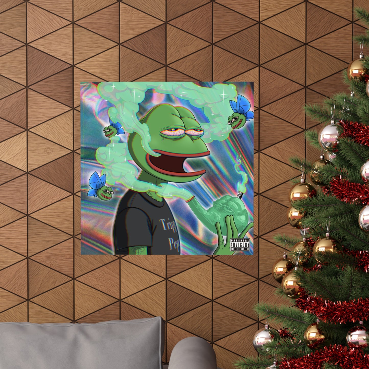 Trippy PEPE Poster - 10″ x 10″ / Matte - Pepe Merchandise