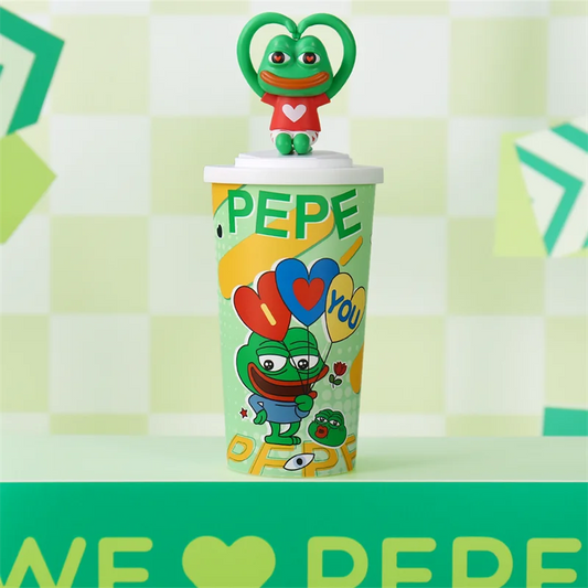 PEPE Tumbler 650ml With Figure - B cup - Pepe Merchandise