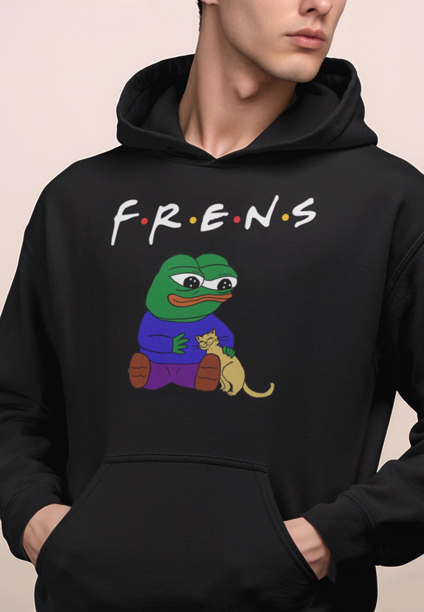 Pepe Frends Heavy Blend Hoodie - S / Black - Pepe Merchandise