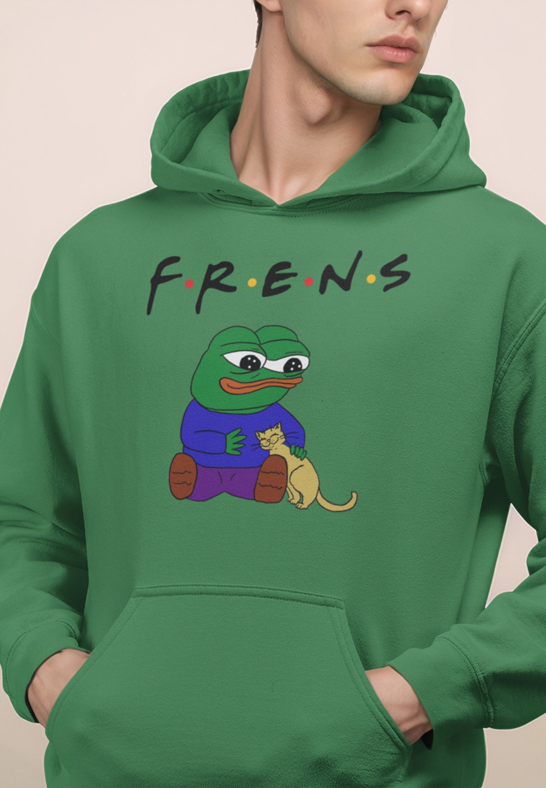 Pepe Frends Heavy Blend Hoodie - S / Black - Pepe Merchandise