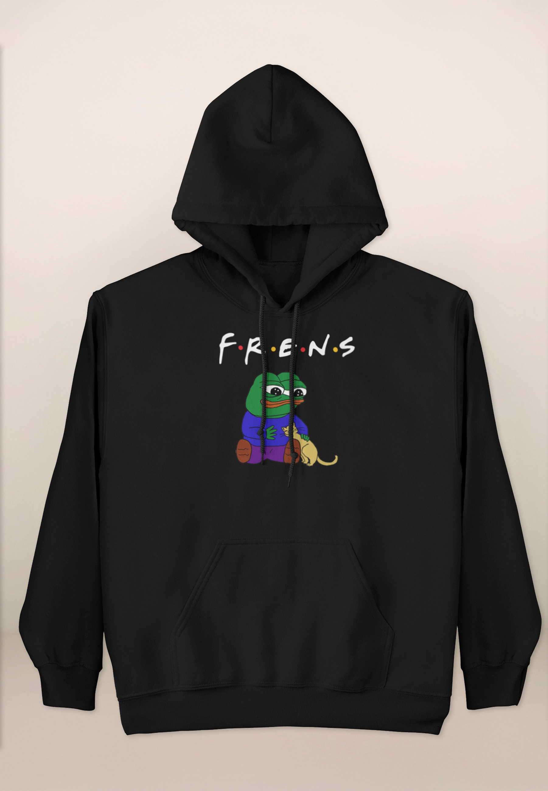 Pepe Frends Heavy Blend Hoodie - S / Black - Pepe Merchandise