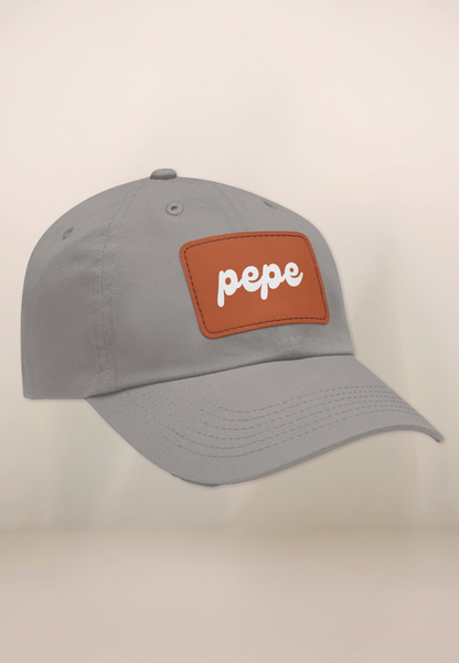 Pepe Dad Hat Leather Patch