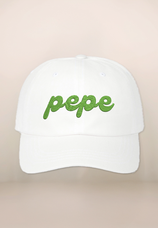 Pepe White Classic Dad Cap