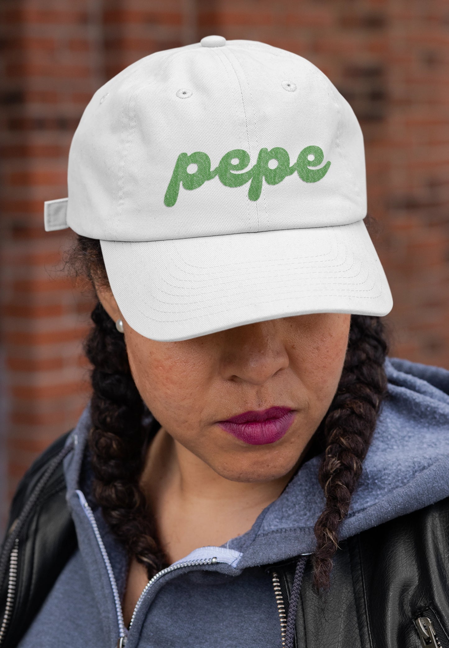 Pepe White Classic Dad Cap