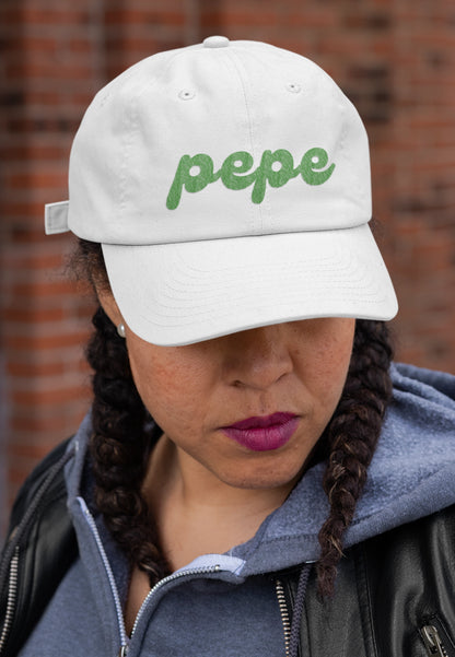 Pepe White Classic Dad Cap